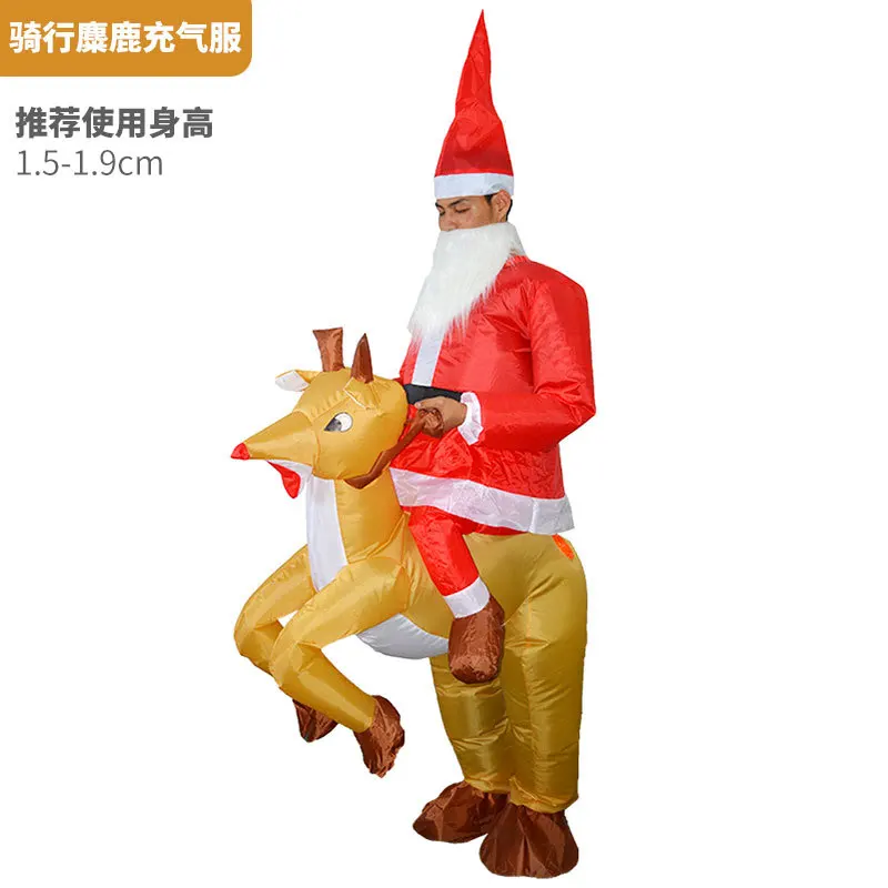 Halloween Carnival Christmas Tree Children's Day Costumes Santa Claus Inflatable Clothing Snowman Riding Elk Inflatable Costume