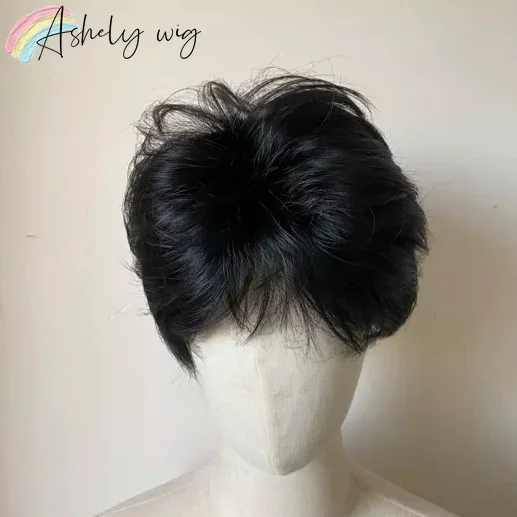 

Парик Ashely для мужчин, короткие прямые парики 8 дюймов, красивый парик для подростков, синтетические парики с высокотемпературными волокнами для ежедневного использования