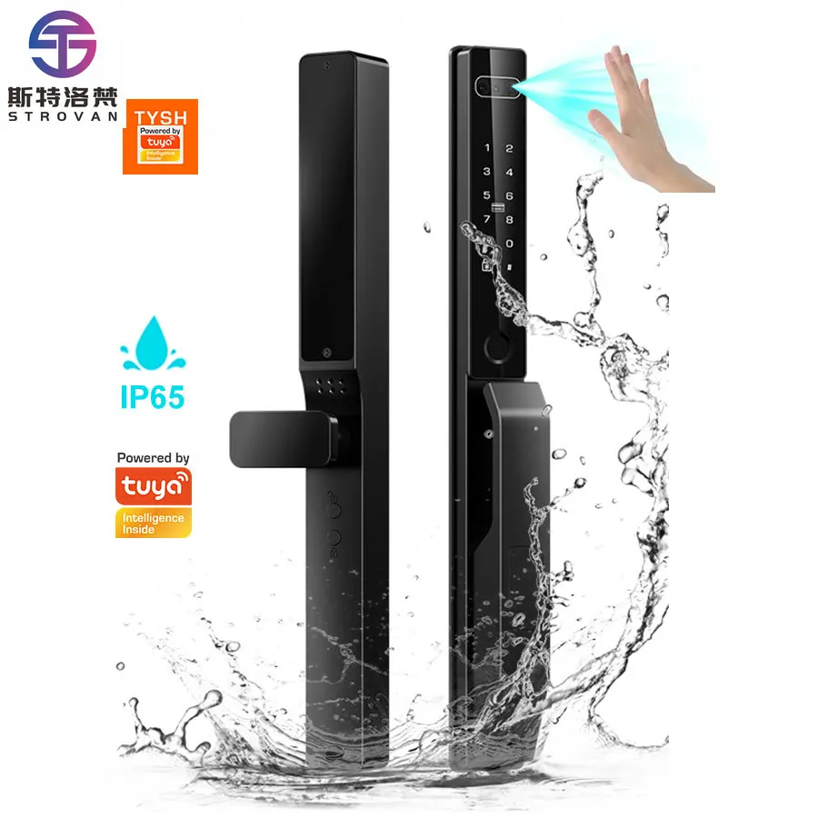 

STLF Tuya App Access Control System Digital Smart Slim Fingerprint Password Door Lock With Wifi for Home Office Hotel Security