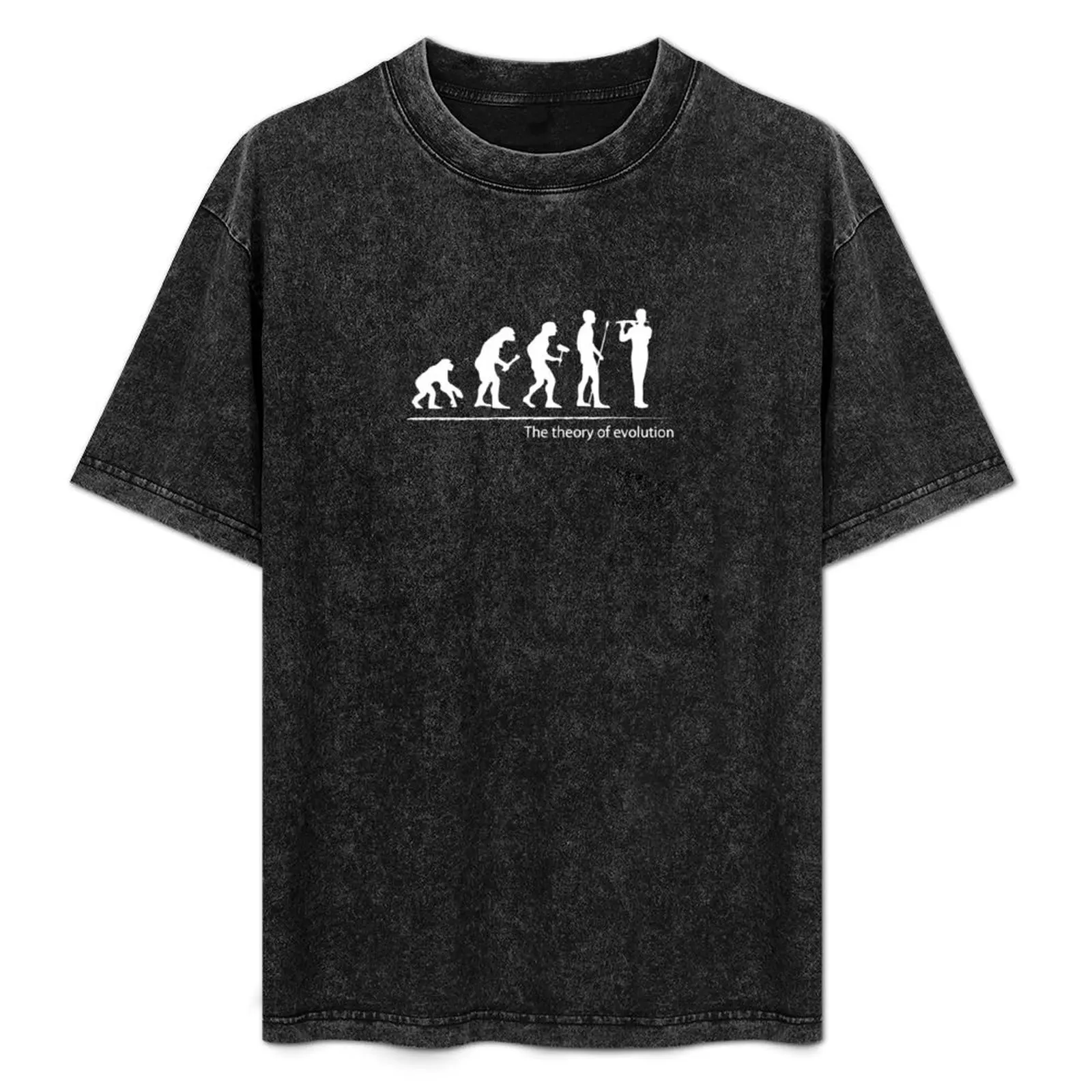 The theory of evolution (flute) T-Shirt vintage clothes korean fashion Aesthetic clothing mens shirts graphic tee