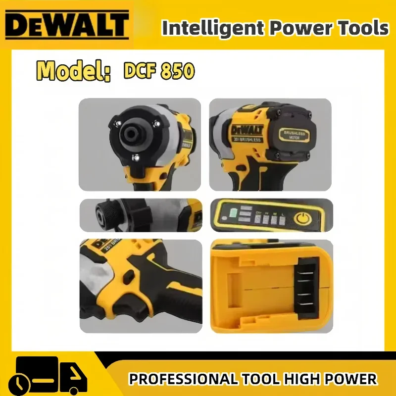 DeWALT Intelligent Electric Tools DCF850 3250RPM Brushless Impact Driver 205N.m high torque electric tool For Dewalt 20V Battery