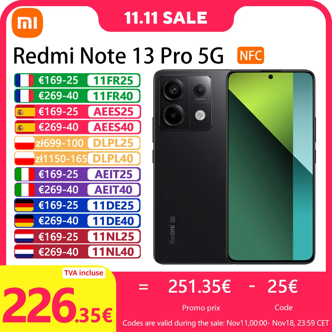 Xiaomi Redmi Note 13 Pro 5G smart phones NFC 