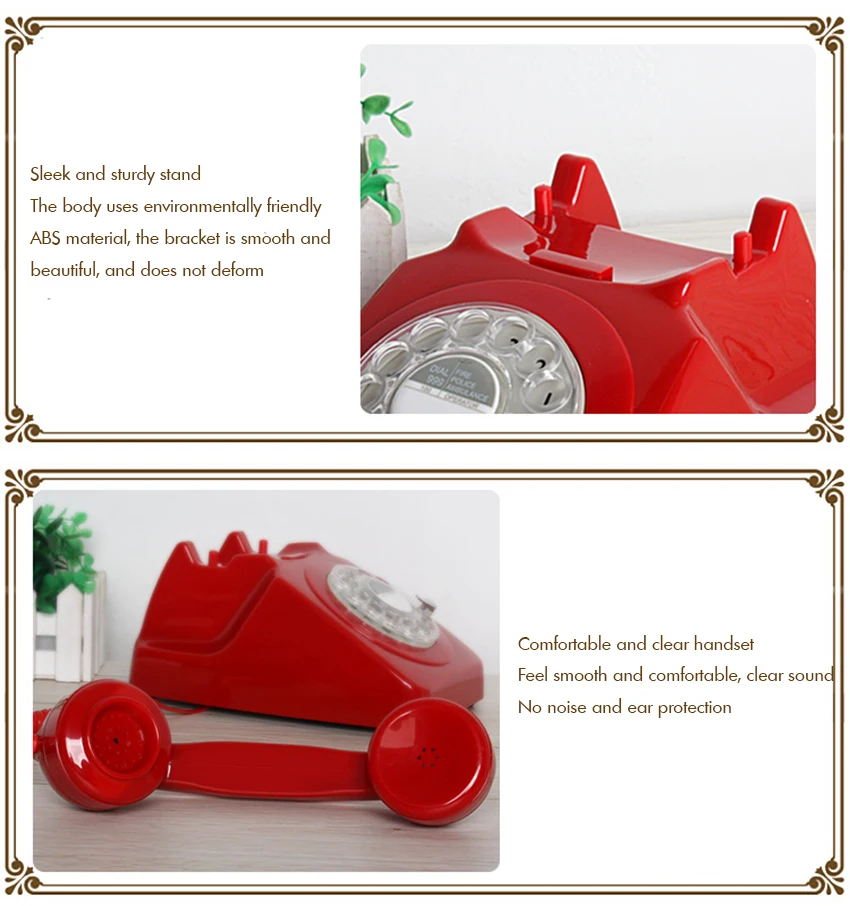 Telefono Decorativo Antico, Telefono Digitale con Filo Vintage Telefono