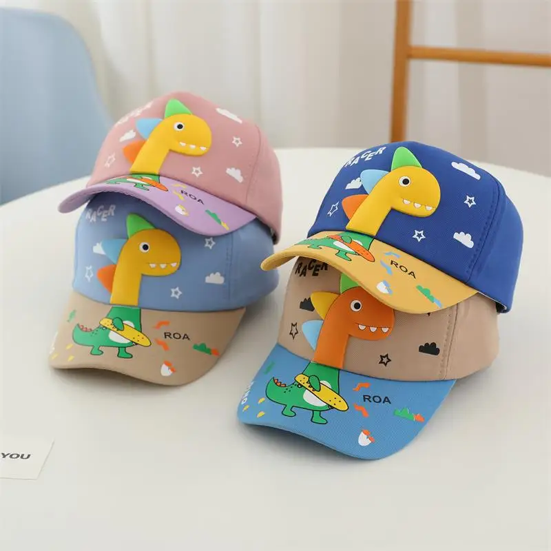 

Cartoon Dinosaur Baby Baseball Hat Casual Adjustable Boy Girl Peaked Cap Outdoor Sun Visors Toddler Bonnet