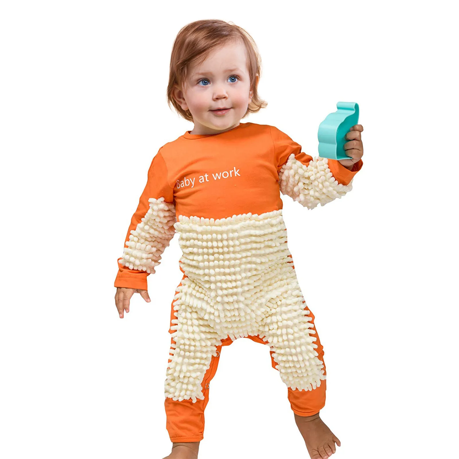 

Baby Mopping Suit Newborn Infant Baby Girls Boys Crawling Baby Solid Mop Onesie Romper Jumpsuit Unisex Romper Children Fille