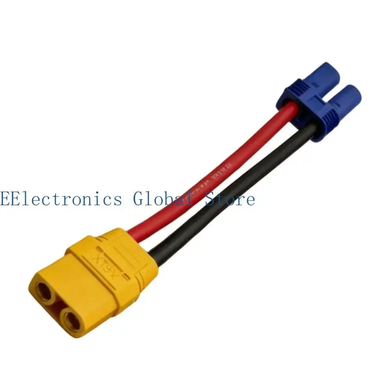 462B Molded Remote Battery XT90/60 to EC5 Cable with Gold-Plate Copper Terminals
