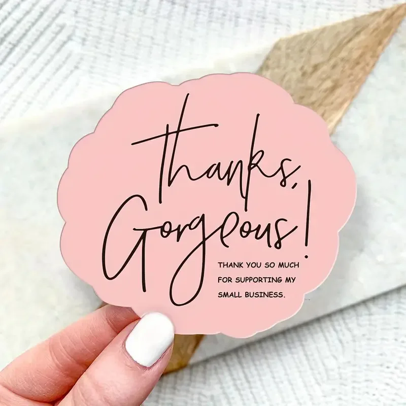 50pcs Thank You for Supporting My Small Business Card Thanks Greeting Card Appreciation Cardstock for Sellers Gifts Card