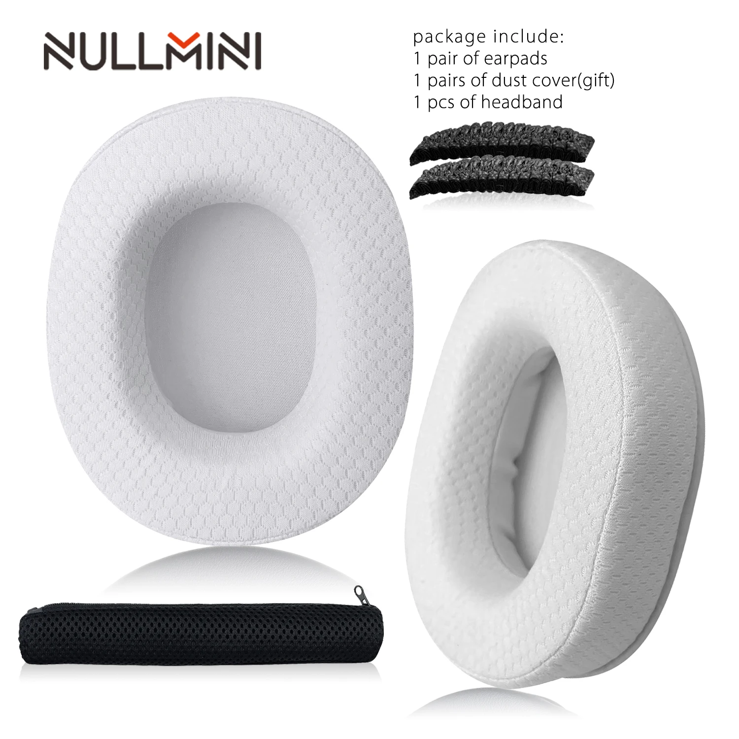 TaiZiChangQin Cuscinetti Auricolari Di Ricambio Per Mpow H19 IPO Bluetooth 5.0 – Tessuto Nero, 1 Paio, Facile Installazione, Riduzione Del Rumore