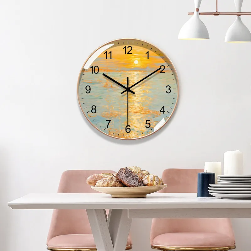 Background Elegant Wall Clock Premium Aestetic Design Accessories Digital Clock Decorations Art Dekoracje Do Pokoju Furnitures