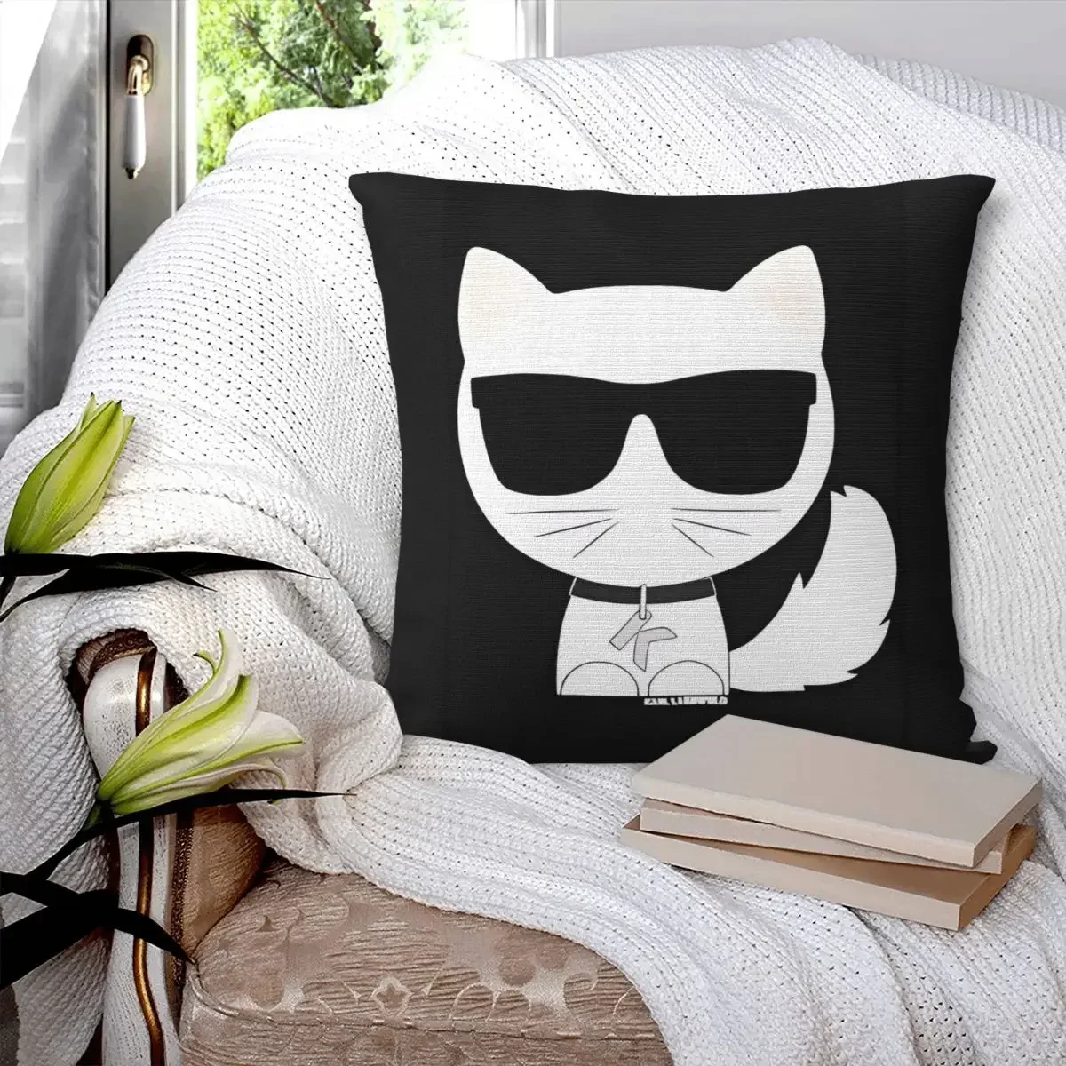 Cat Pillow Cover Fashion Sunglasses Pet Cushion Cover Design Pillow Case Kawaii Pillowcases For Sofa Bedroom Home Decor