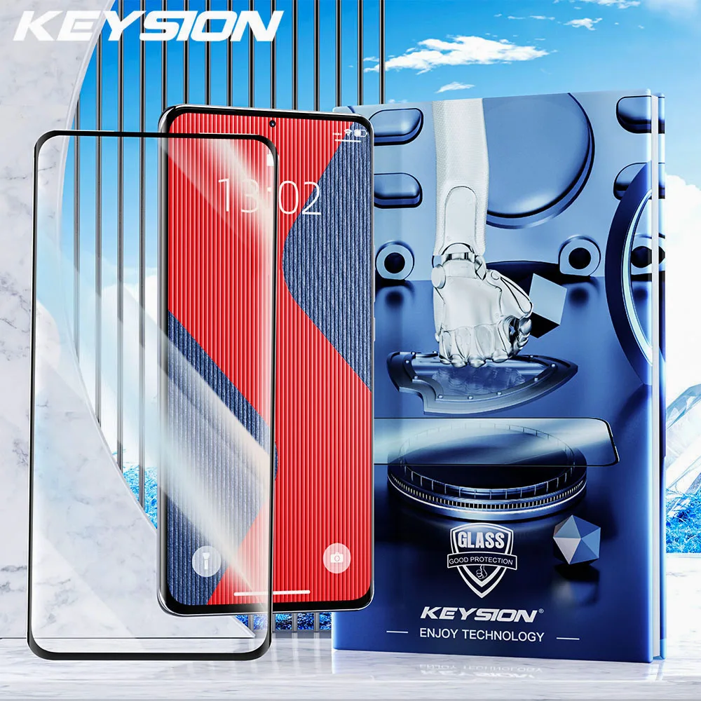 KEYSION Tempered Glass Full Cover for MOTO G85 5G Curved full HD Screen Protective Glass Film for Motorola Edge 2024 Edge+ 2023