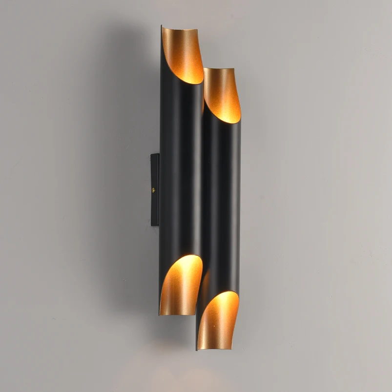 خمر الجدار الخفيفة الإبداعية الخيزران على شكل شخصية بار الجدار مصباح مقهى غرفة الطعام غرفة نوم السرير مشطوف مصباح الجدار المعدني