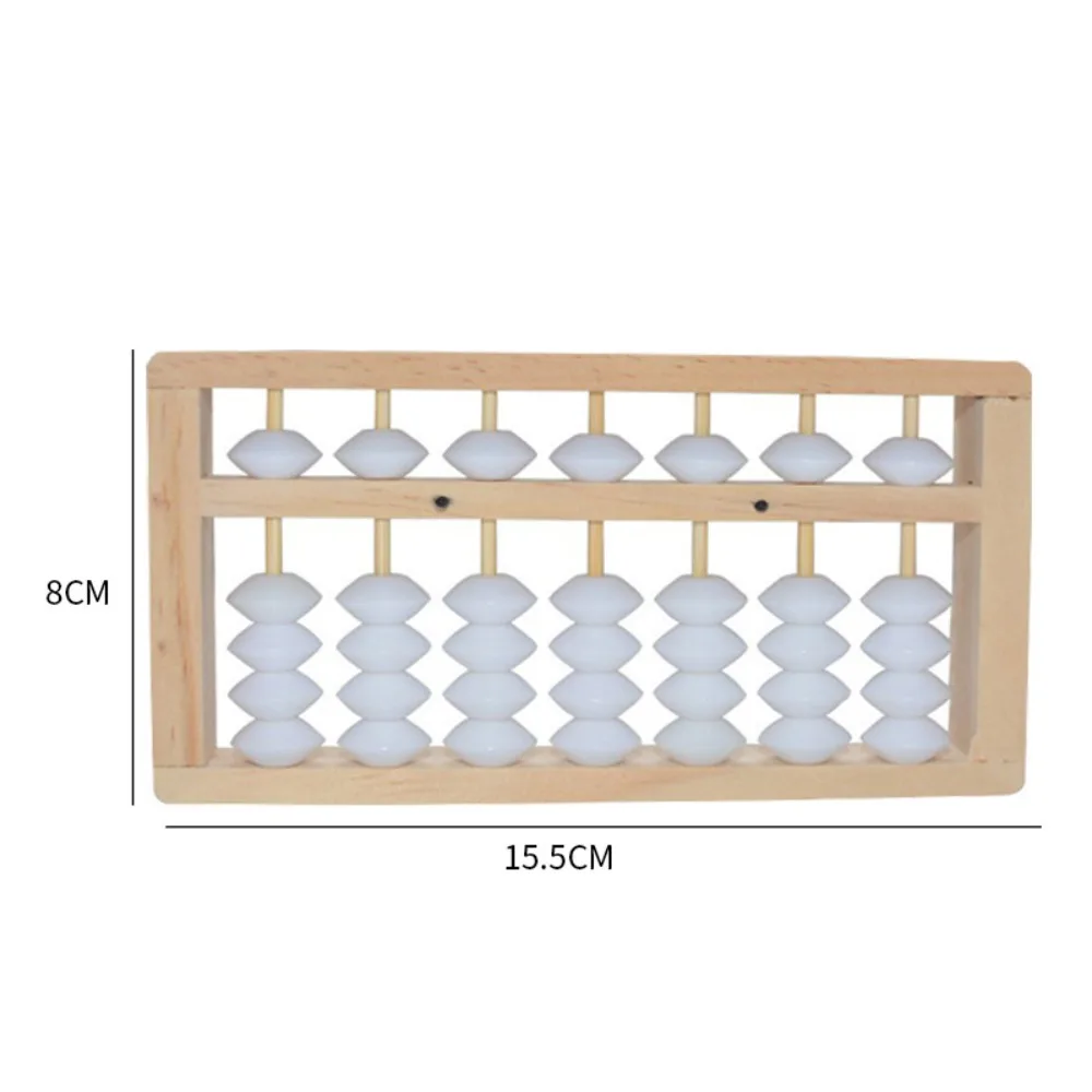Montessori Plastic Plastic Abacus Multicolor Rectangle Calculation Rack 7 Digits Counting Abacus Early Math