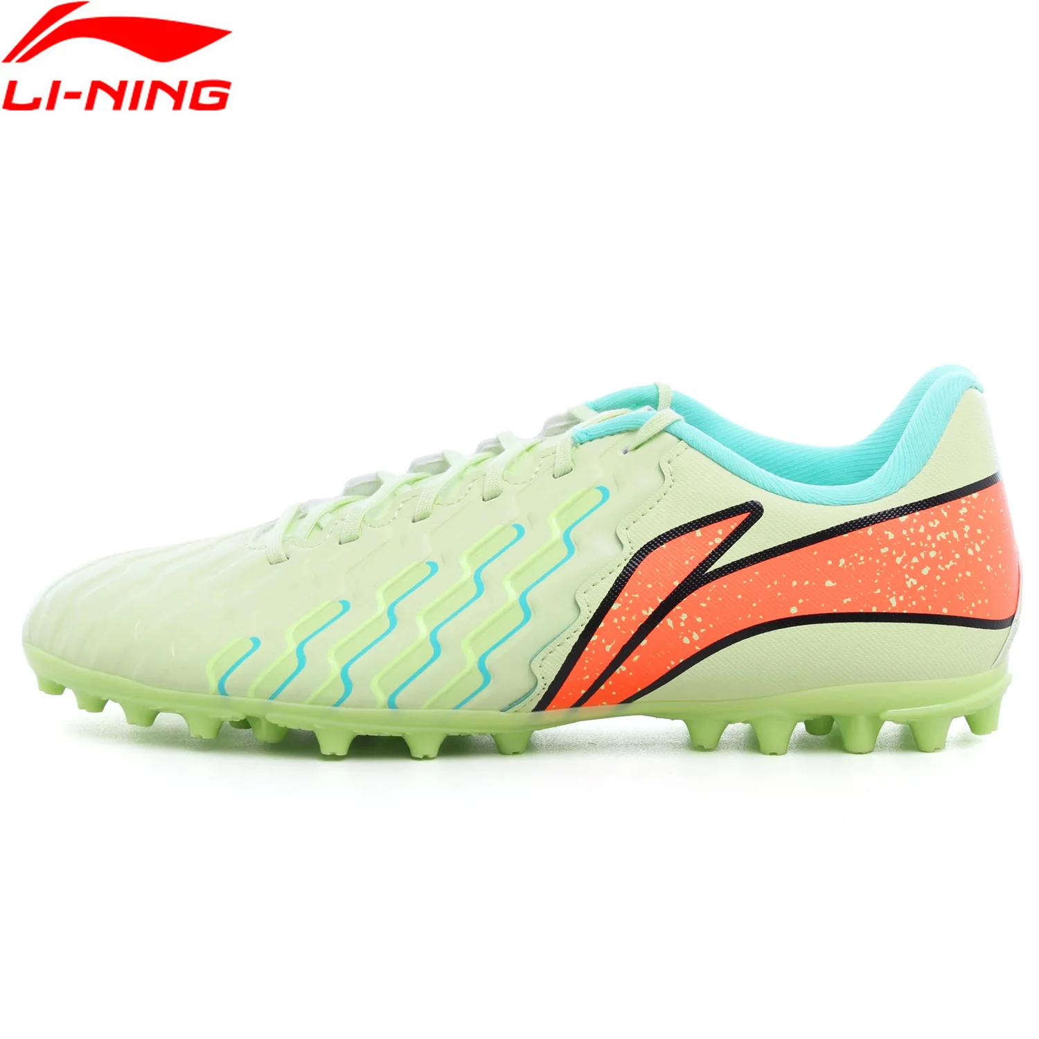 Li-Ning Men Football Soccer Shoes AG Ground Wearable Anti-Slippery Sport Shoes LINING Footwear Comfortable Sneakers YSFU005