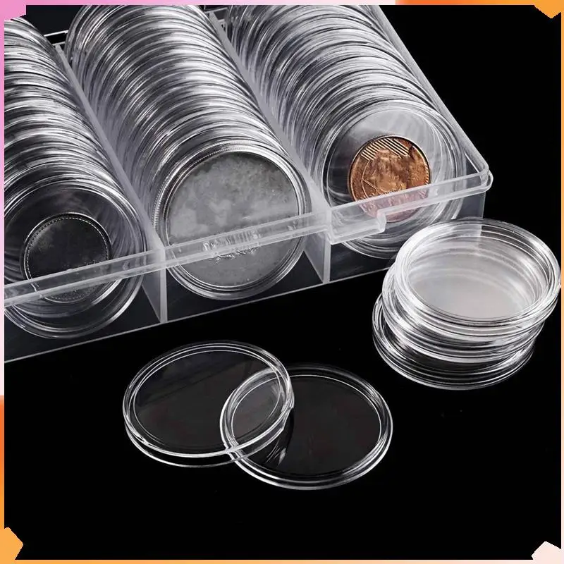 B94A 40 Mm Coin Capsules Coin Case Coin Holder Storage Container With Storage Box For Coin Collection Supplies (240 Pieces)