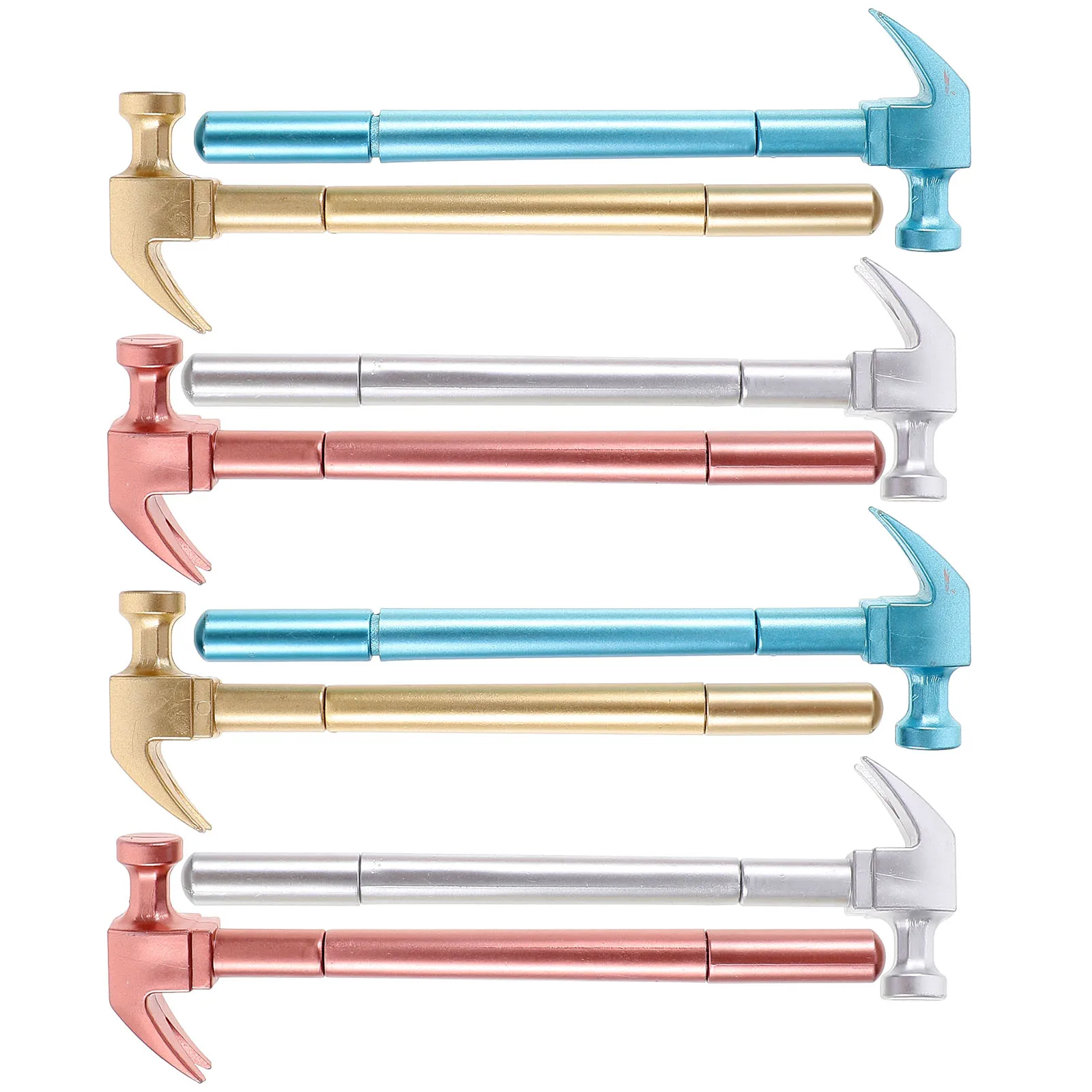 8pcs Gel Ink Funny Hammer Shape Covered For Student Writing Test Ergonomic Design Sign Construction Pen Gift Pen