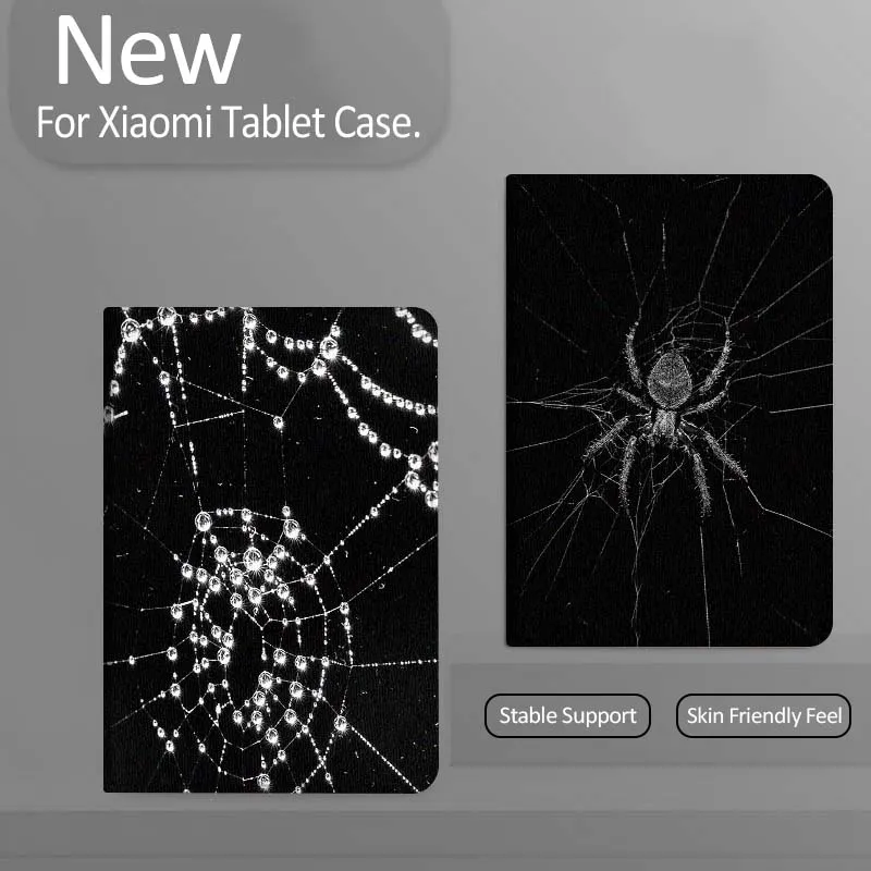 

Black Spider Web Art Tablet Case For Xiaomi Redmi Mini Pad SE K 2 4 5 6 7 8 2023 2025 11 8.8 11.2 10.1 Pro Gift