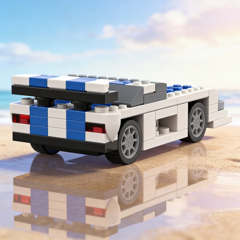 

Набор строительных блоков MOC City Champions, 117 деталей, модель Mini Dodge Viper ACR, конструктор, игрушка для сборки, креативный подарок на Рождество