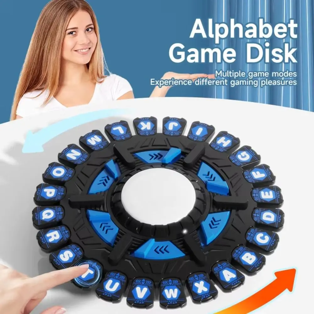 

24-Key Crazy Alphabet Board Game 36 Cards Thinking Training Fast Rhythm Word Game 3D 144 Categories Fast-Paced Board Game Party