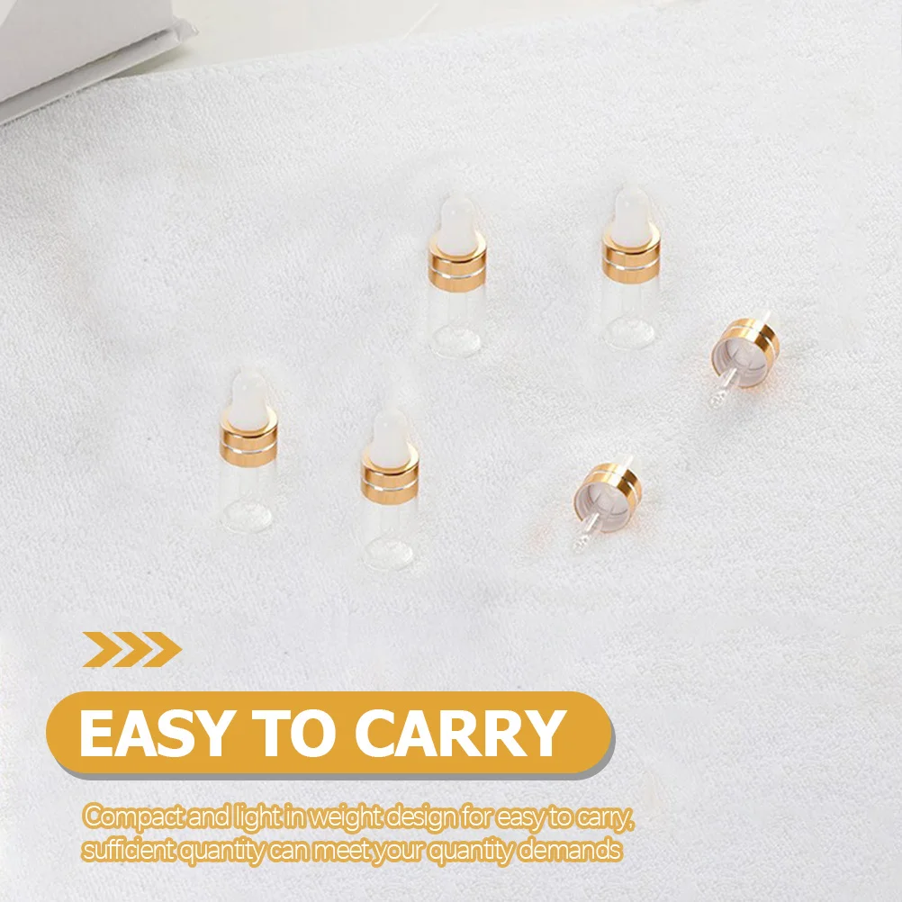 

20Pcs Small Dropper Bottles Refillable Transparent Essential Oil Containers Portable Leakproof Vials for Cosmetics Beard Hair