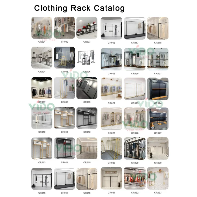 [Customized]luxury boutique garment Clothes display racks display shelf stand retail shop clothing store furniture with shel