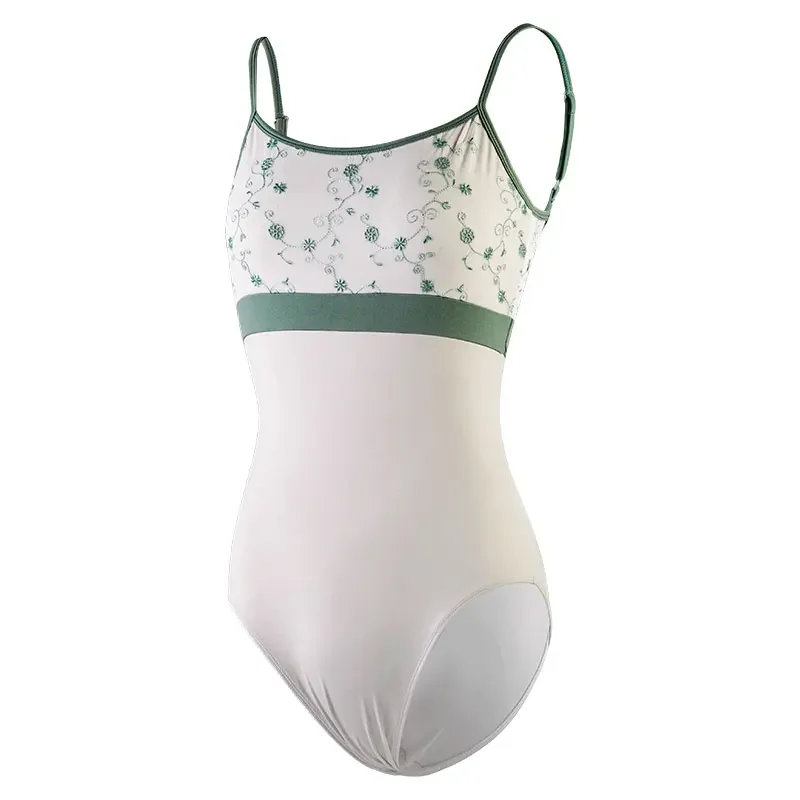 Body da balletto a canotta per donna Body da ginnastica resistente con schiena aperta per adulti Verde Viola Dancewear