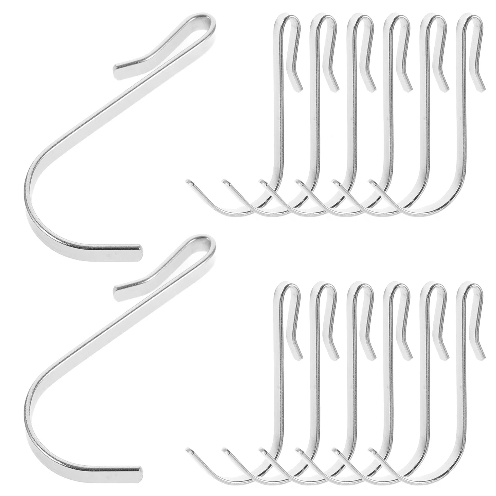 20 Pcs Hook up Small Hooks Kitchen Coat Hanger Hanging Clothes Stainless Steel J Shaped Office Hangers Heavy Duty