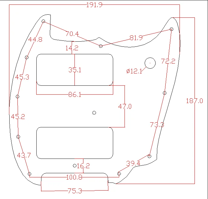 Guitar Pickguard For OffSet Series Mustang P90 Style Guitar Pickguard Replacement Parts