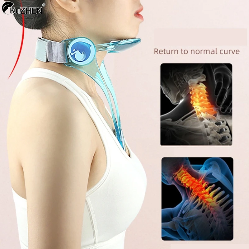 Neck Brace Support Posture Improve Pain Caused By Bowing Your Head Health Care Girth Adjustable Correct Effectively Stretcher