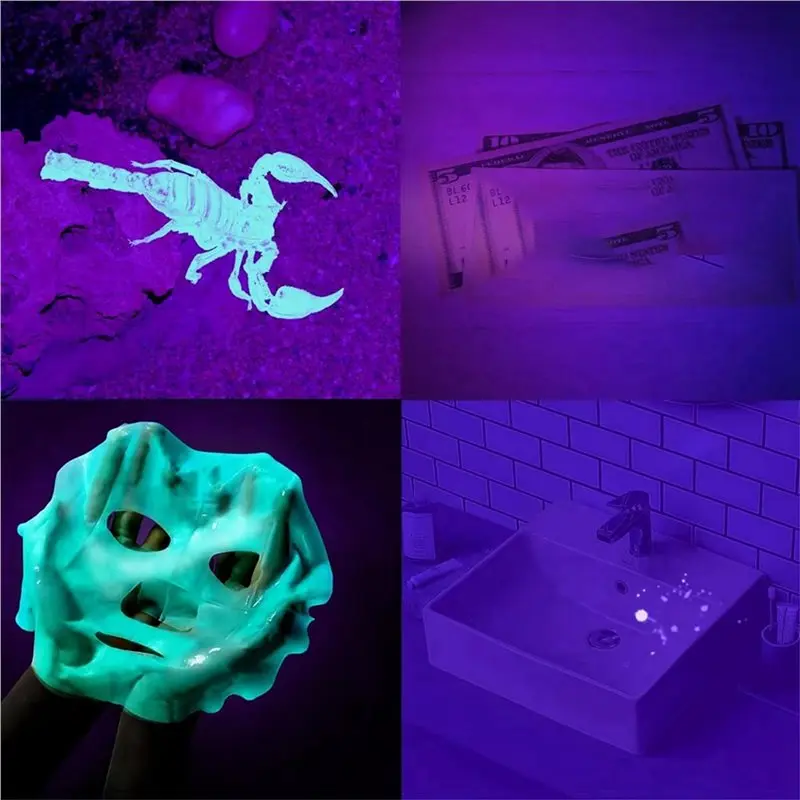 Y17A Pack Of 300 LED Keychain Flashlight, 395Nm UV Keychain Flashlight, UV Light Flashlight Keychain,Purple