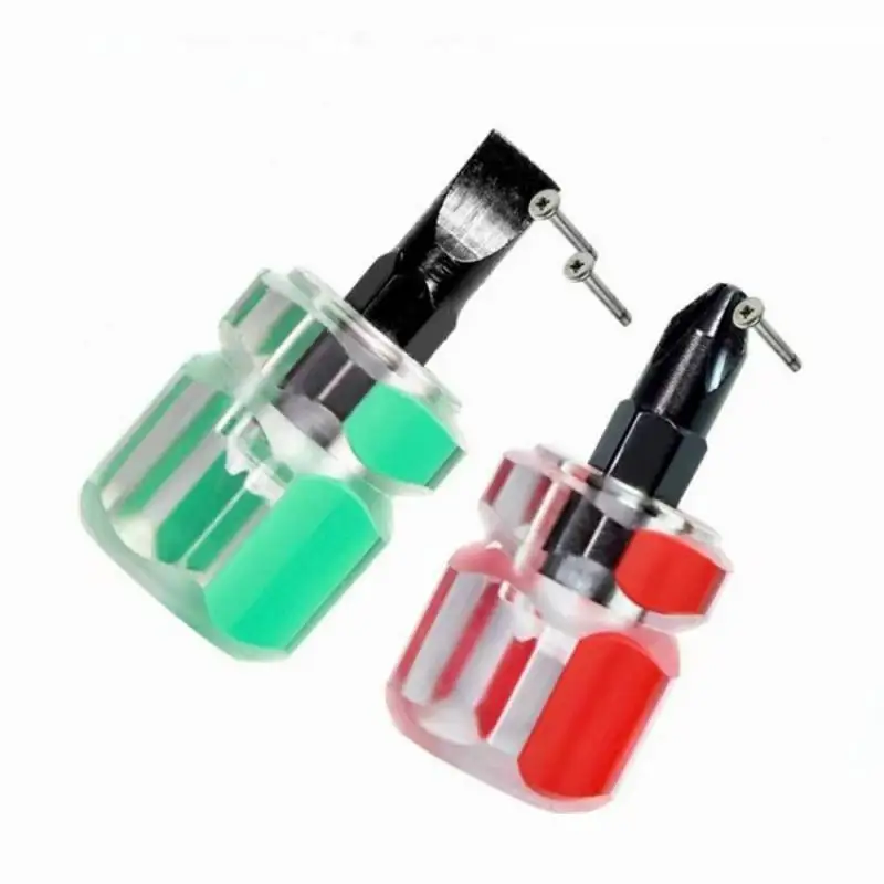 1Pcs Mini Small Portable Radish Head Screw Driver Transparent Handle Repair Hand Tools Precision Car Repair Screwdriver Kit Set