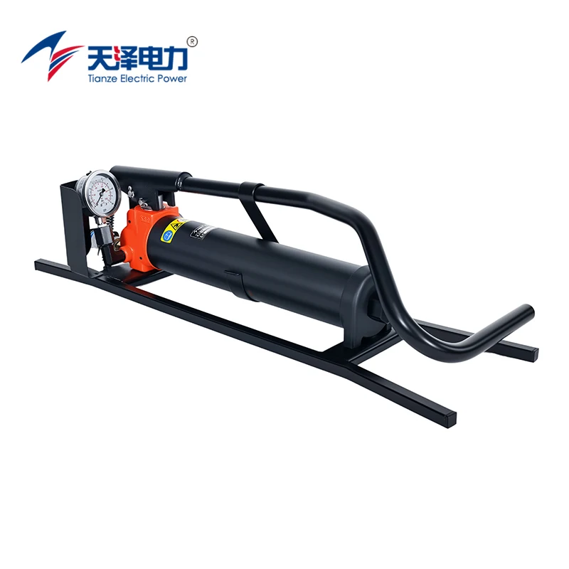 FHP-7000-KV Foot/Hand Operated Hydraulic Pump Single Tube Pressure Gauge Lifting Power Pump Hydraulic Presses Tools