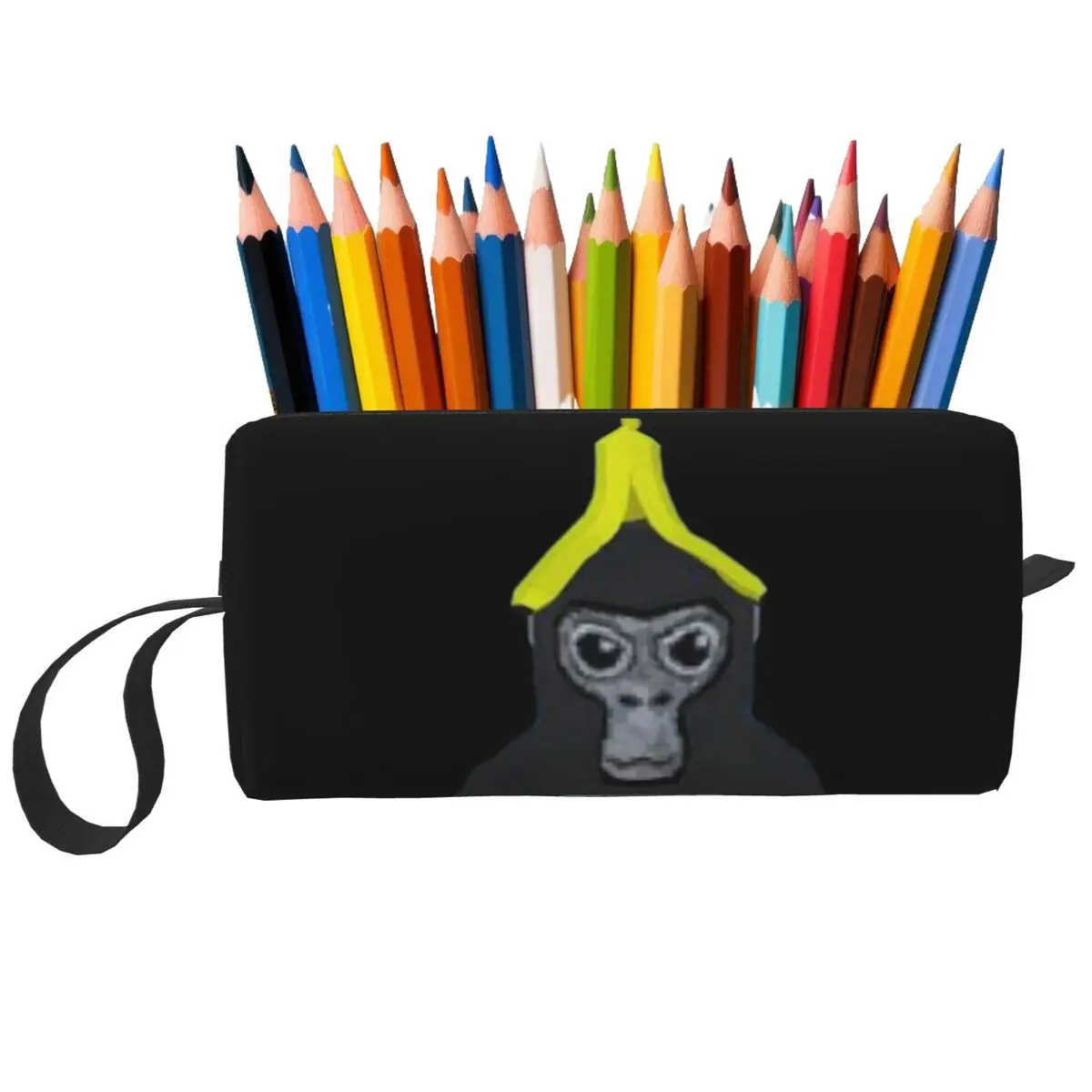 고릴라 태그 원숭이 바나나 연필 케이스 학생용 학교 펜 상자 연필 가방 문구 용품 여행 여성 화장품 가방