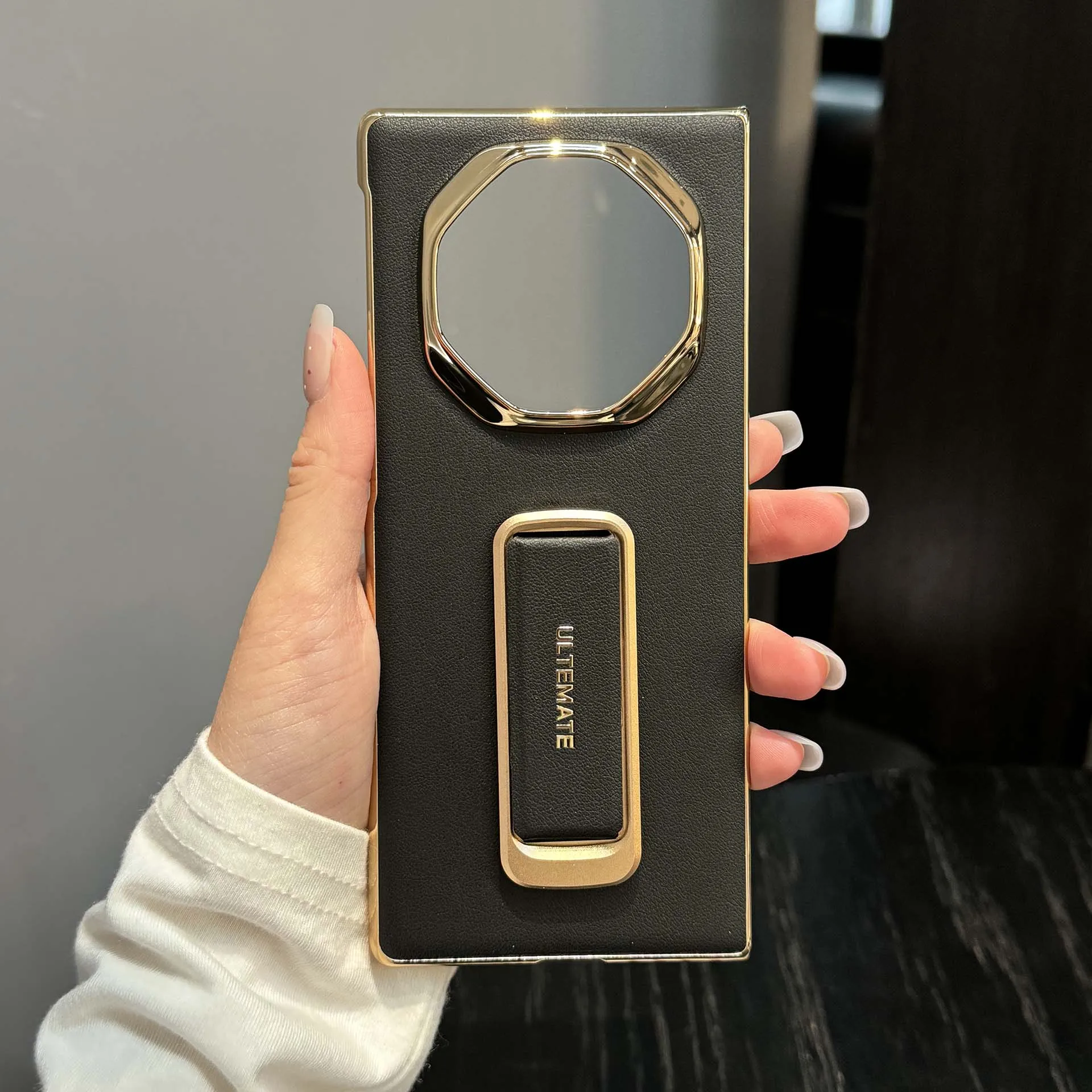 

Противоударный чехол-браслет для Huawei Mate Xt X6 X5 X3, чехол с гальваническим покрытием, матовый металлический кронштейн из искусственной кожи, эластичный корпус