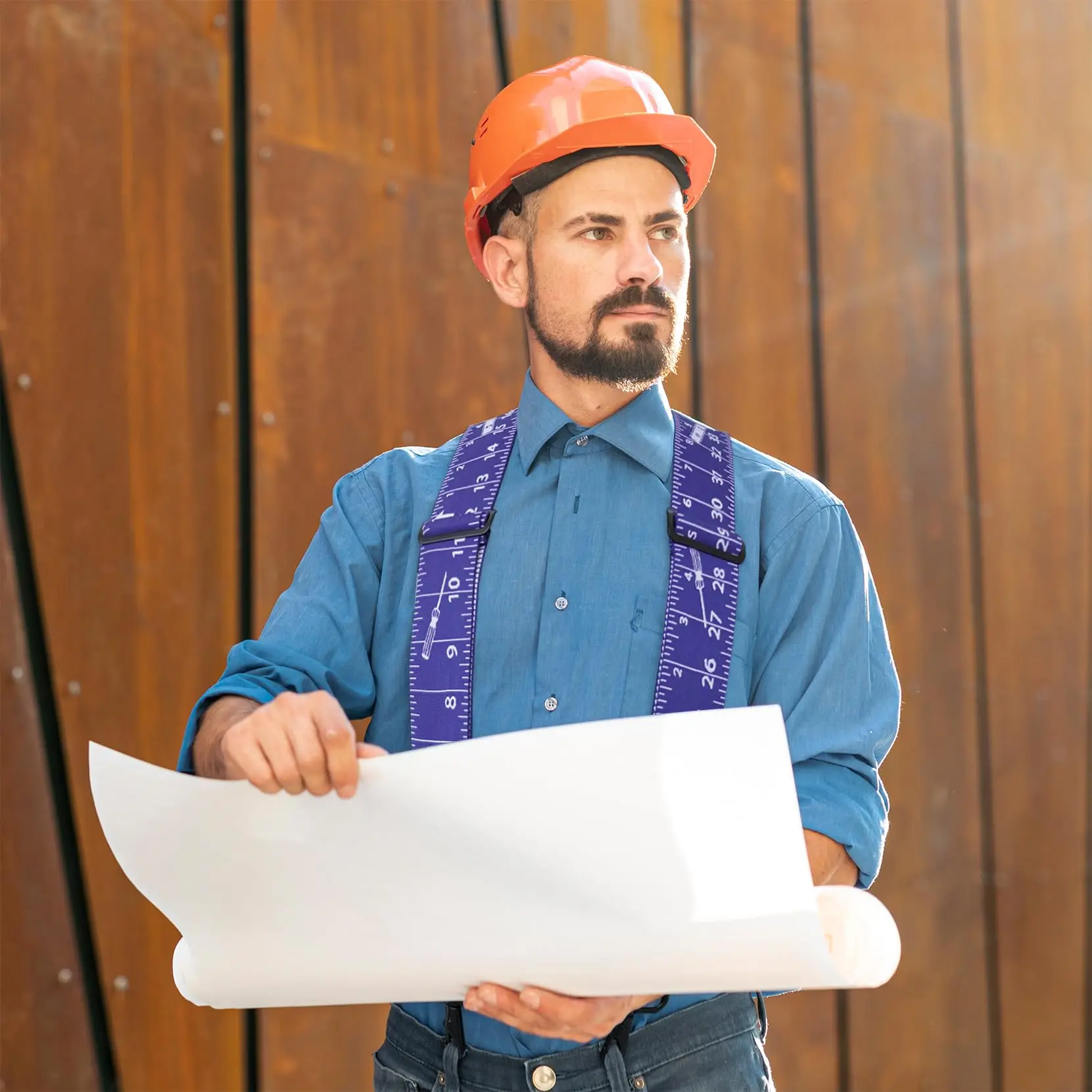 OTOUGH-Bretelles de tiroir entièrement élastiques pour hommes, bretelles larges de 2 pouces pour jeans, X Back Work, Blue Instagram