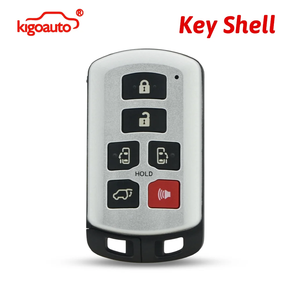 

kigoauto P/N 89904-08010 FCC HYQ14ADR smart key case 6 button for Toyota Sienna 2011-2017