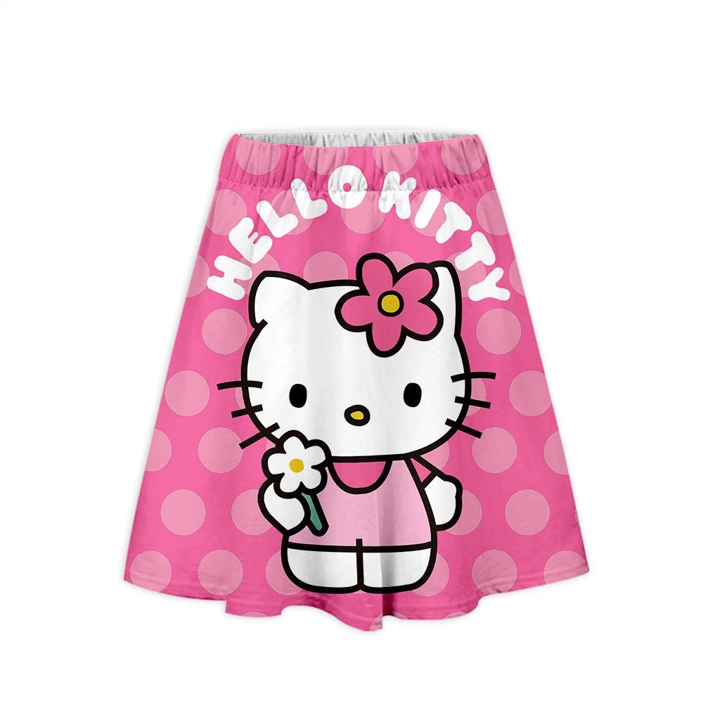 Sanrio Hello Kitty spódnica letnia nowa Harajuku moda Y2k styl japoński Mini spódniczka Kawaii urocza krótka spódniczka Fairycore Steampunk