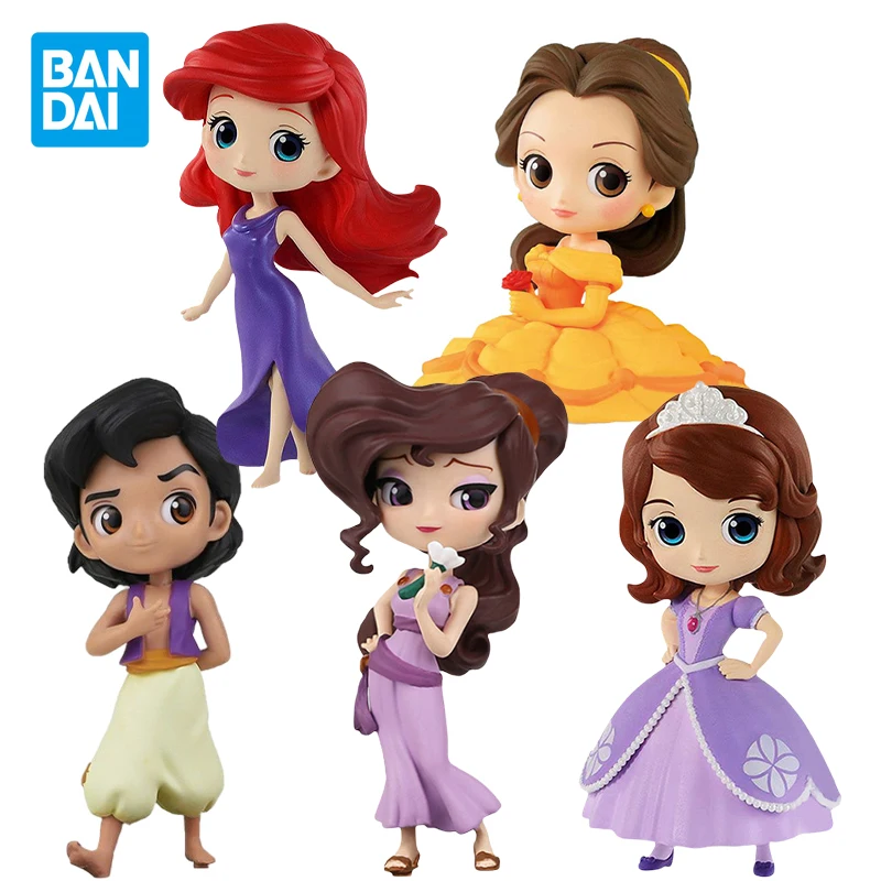 Bandai Disney Sofia The First ActionToy Figures Megara Ariel Snow White Anime Model Aladdin Original Box