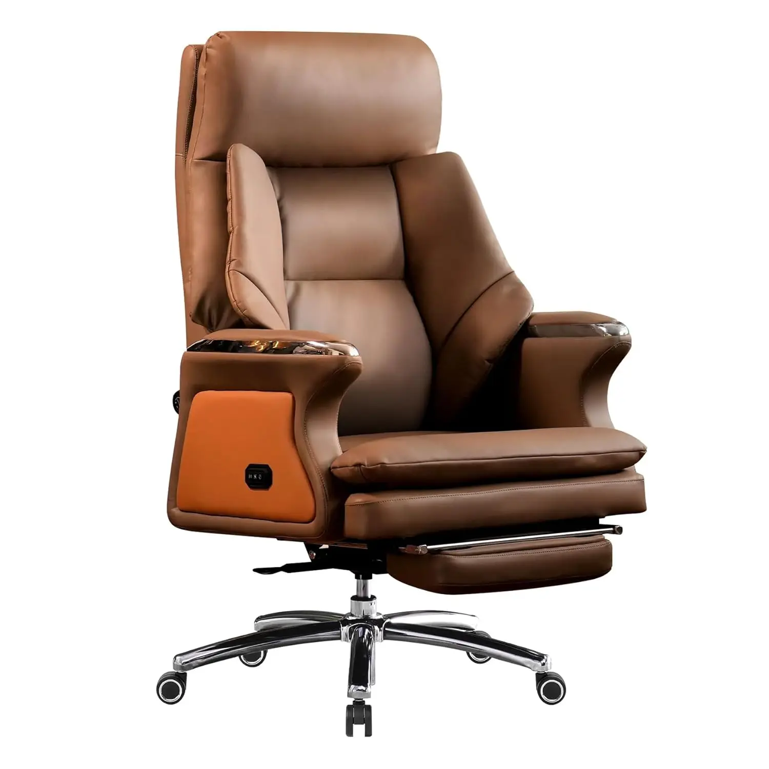 

Winston Leather Massage Classic Luxury Office Chair with Heated Ventilation, Ergonomic Big and Tall Executive Desk, Customized