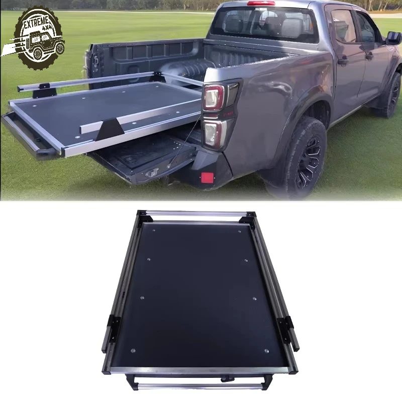 

Pickup Truck Bed Waterproof Pickup Canopy Camper Tent Triple Fold Lid Roller Blind Flat Cover Tray Expansion Frame Portal Frame