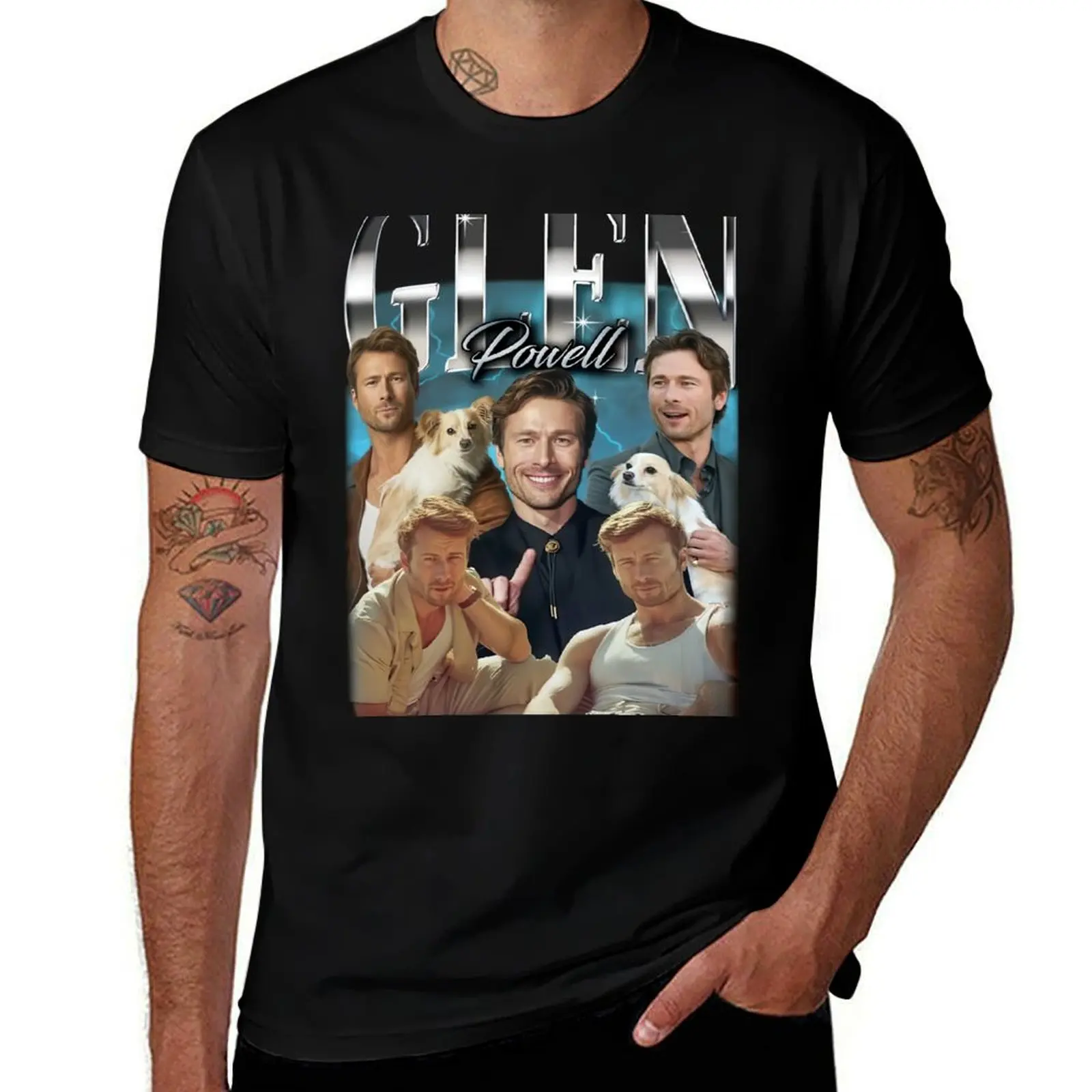 

Glen Powell Vintage T-Shirt vintage anime shirt custom shirt mens designer clothes