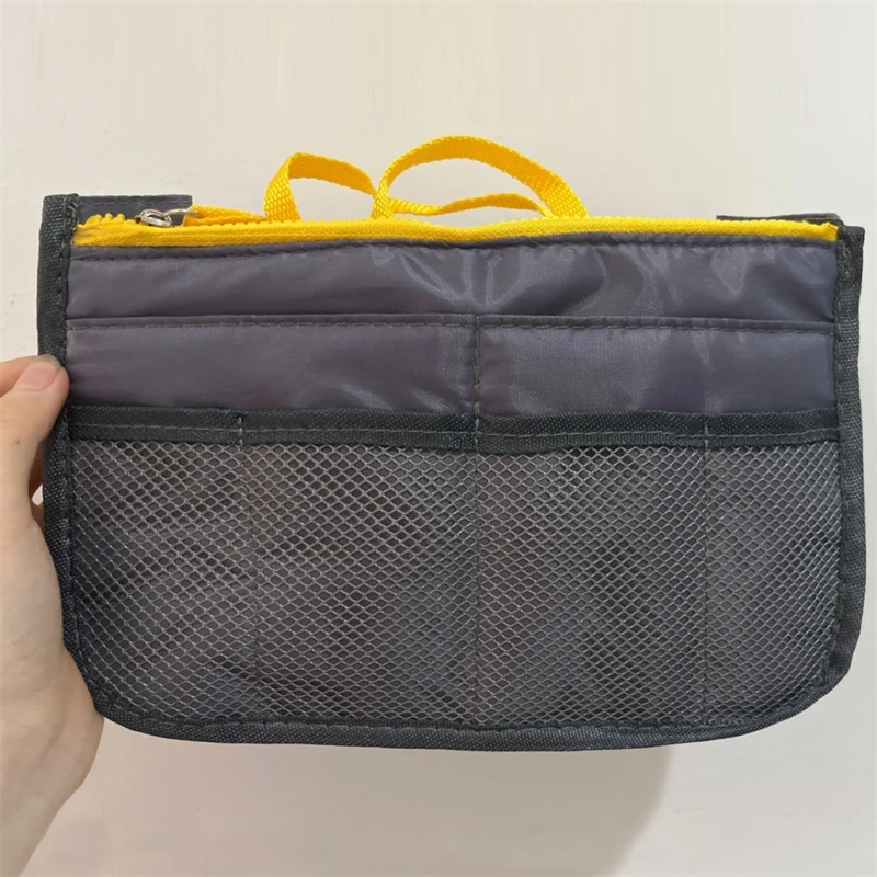 Multi Pockets Toiletry Bag For Women Men Travel Essentials Makeup Bag Solid Color Cosmetic Makeup Organizer Bag