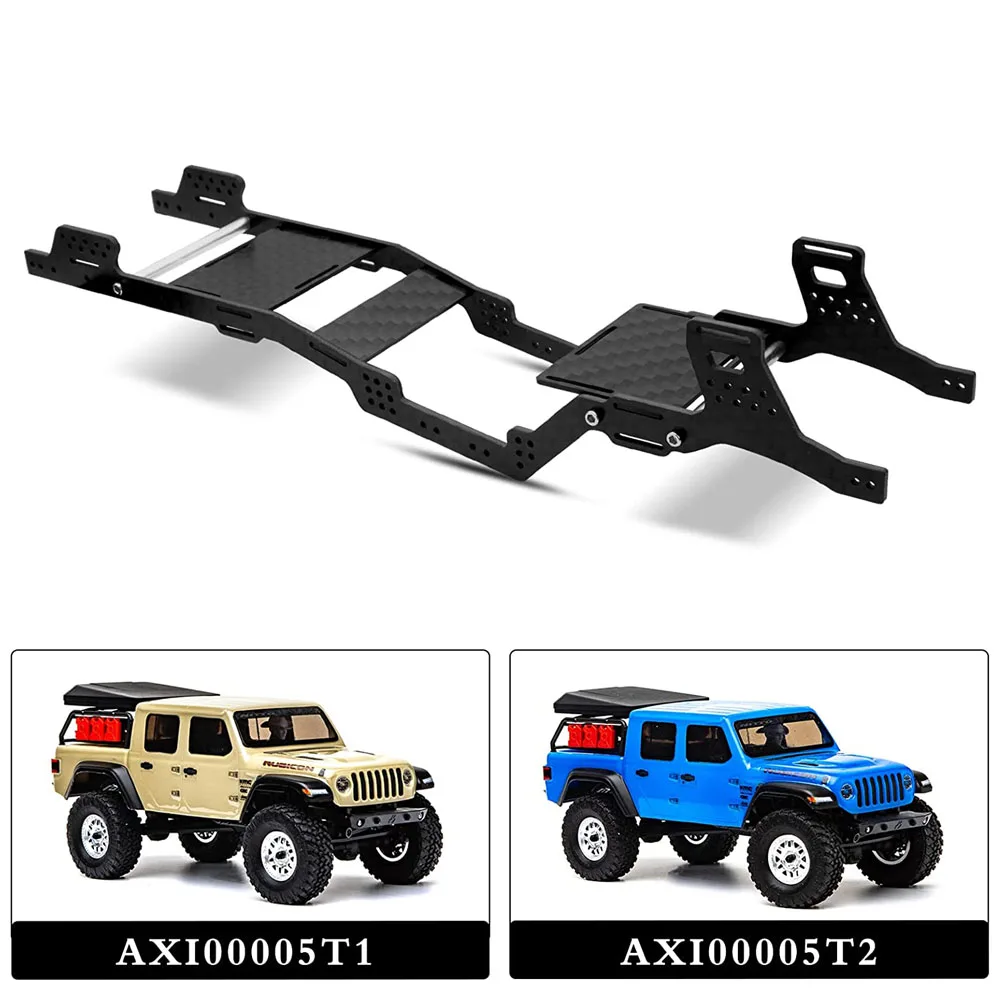 Carbon Fiber Angled Skid Chassis Kit Low Center of Gravity Chassis for Axial SCX24 Gladiator and Custom Builds Upgrade Part