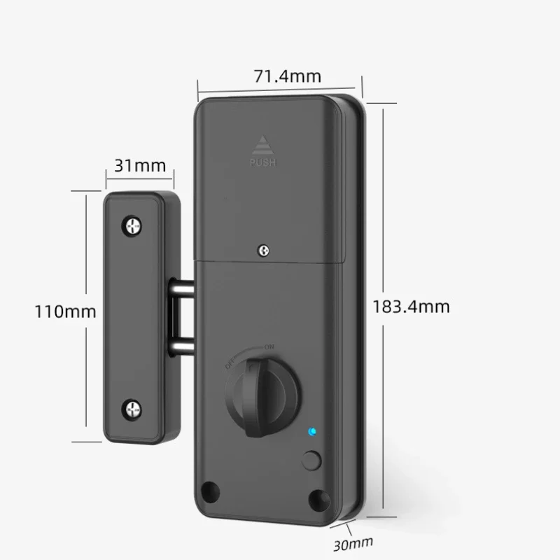 Imagem -06 - Invisible Inteligente Door Lock com ic Cards Keyless Madeira Door Lock One Click Desbloqueio Bloqueio Eletrônico Interior Burglar Door Locks