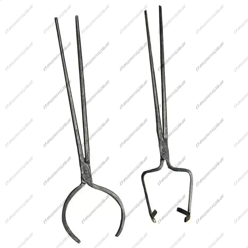 

12-16kg Heavy Duty Coal Tongs Long Handle Firewood Charcoal Clamp Thickened Iron Fire Poker Briquette Fireplace Stove Tool