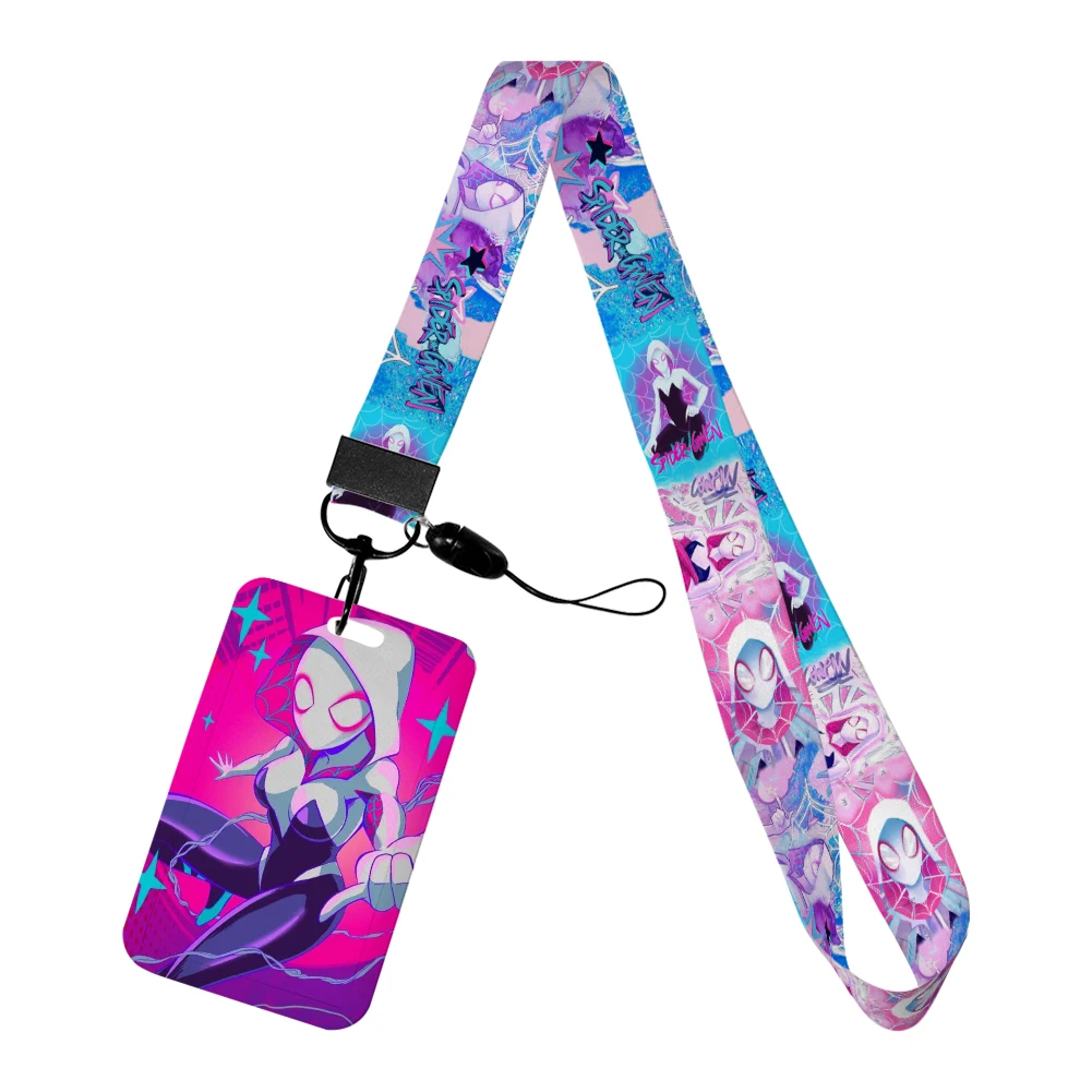 Hot Selling Spider Man Anime Lanyard Voor Sleutels Ketting ID Creditcard Cover Bus Kaarthouder Charm Student Kids Badge Houder Bandjes