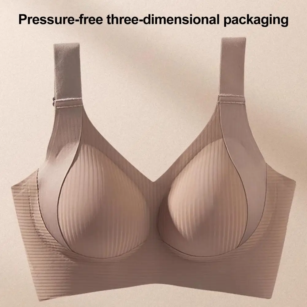 V-neck Bra Women Bra Full Coverage Bra V-neck Push-up Wireless Bralette No Underwire Supportive Lingerie V-Neck Seamless Bras 90