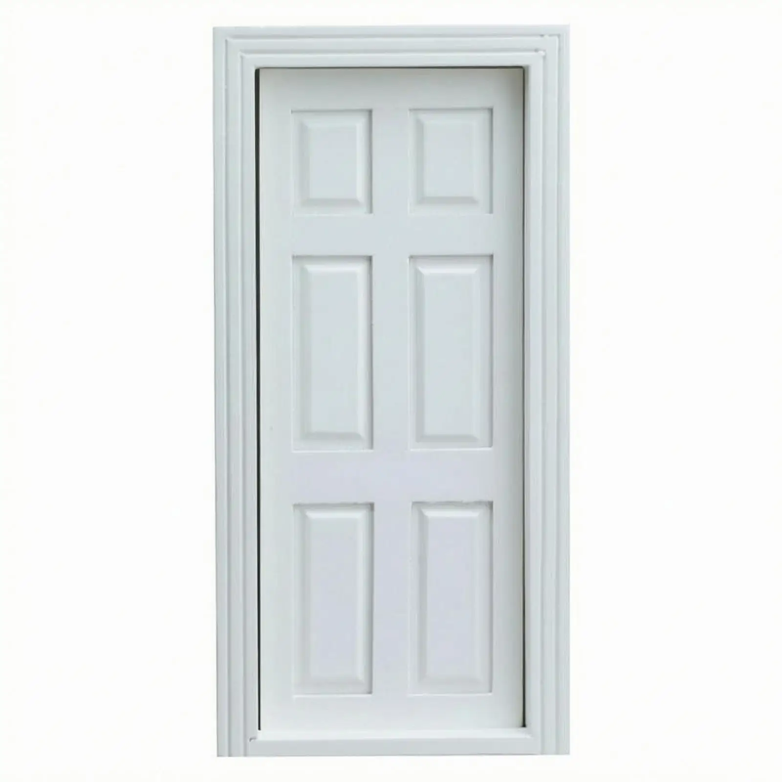 White Dollhouse Door Installation-Ready 1:12 Scale Dollhouse Door Realistic