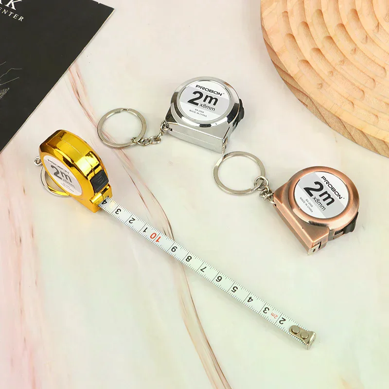 Mini Small Portable Tape Measure Portable Key Chain 2 M Ruler Household Steel Tape Measure