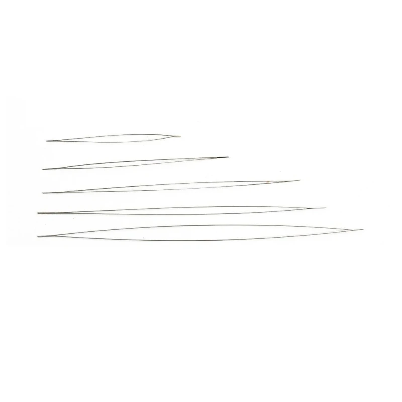 5 Piece Curved Beading Needle Set Stainless Steel Beading Tools Versatile Beaded Threading Pins Jewelry Making Supplies